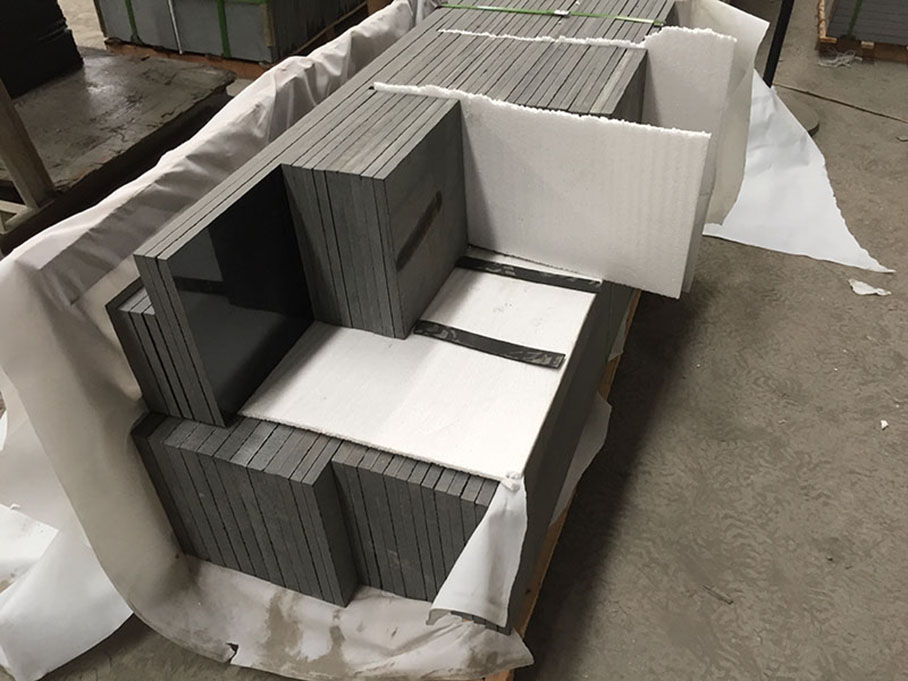 usine de carreaux personnalisés en granit noir mongol
